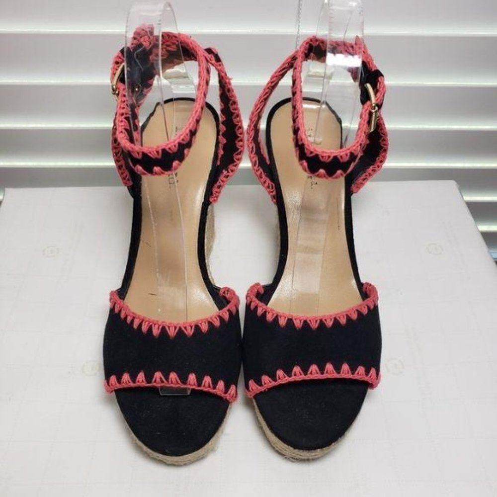 Indigo rd. Black & Pink Embroidery Open Toe Sandal - Picture 5 of 12